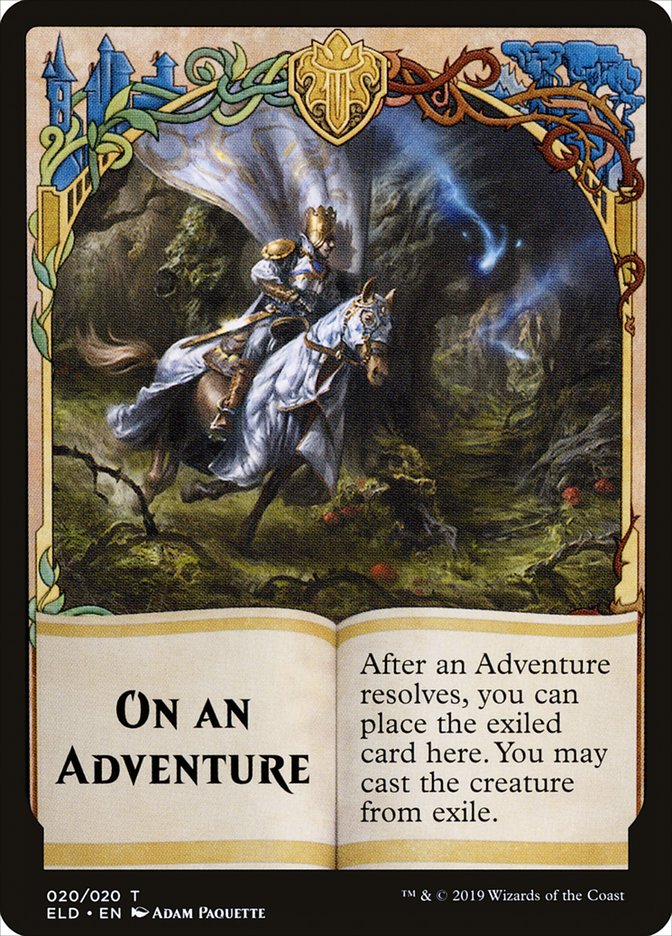 On an Adventure Token [Throne of Eldraine Tokens] | A1Comics