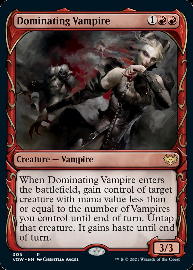 Dominating Vampire (Showcase Fang Frame) [Innistrad: Crimson Vow] | A1Comics