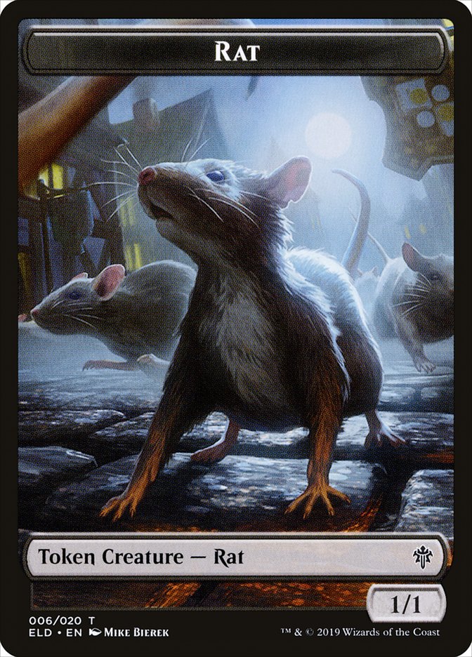 Rat Token [Throne of Eldraine Tokens] | A1Comics