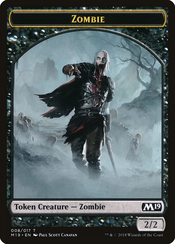 Zombie Token [Core Set 2019 Tokens] | A1Comics