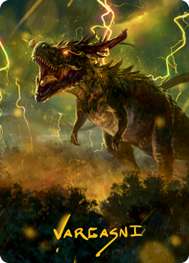 Thrasta, Tempest's Roar Art Card (42) (Gold-Stamped Signature) [Modern Horizons 2 Art Series] | A1Comics