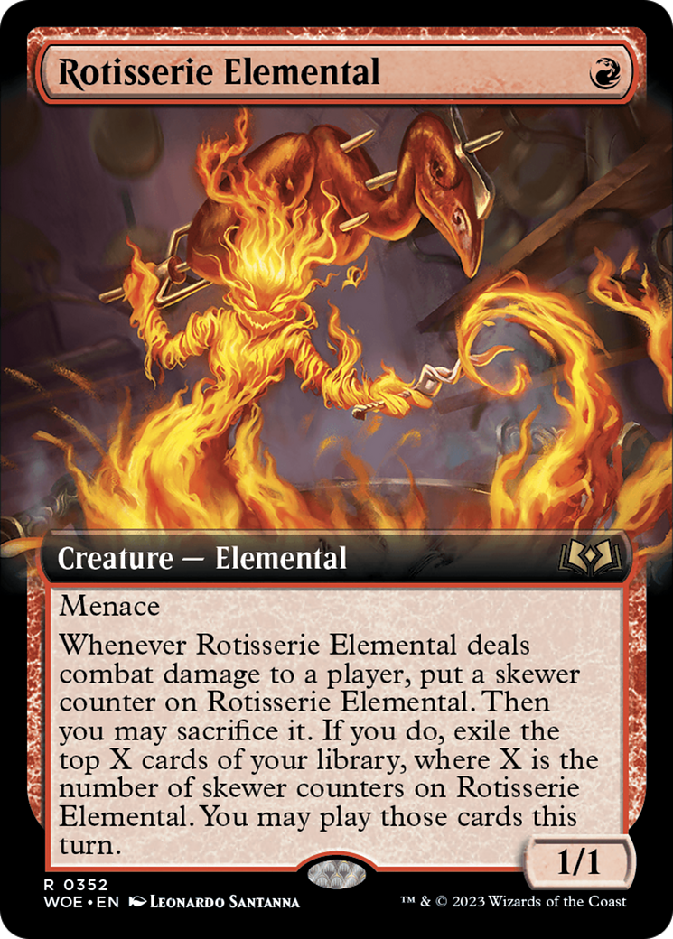 Rotisserie Elemental (Extended Art) [Wilds of Eldraine] | A1Comics