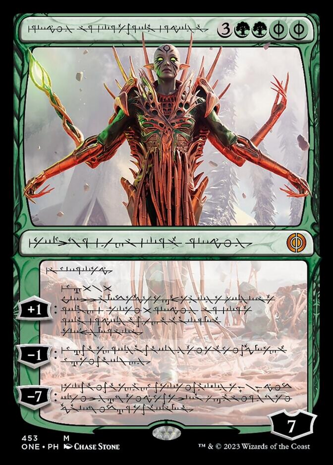 Nissa, Ascended Animist (Phyrexian Step-and-Compleat Foil) [Phyrexia: All Will Be One] | A1Comics