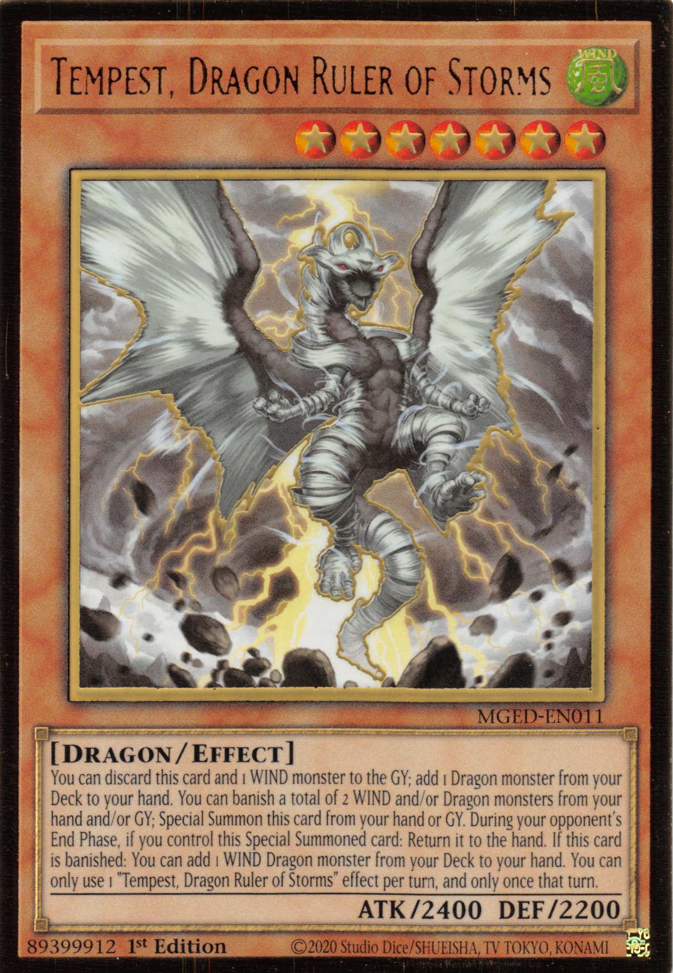 Tempest, Dragon Ruler of Storms [MGED-EN011] Gold Rare | A1Comics