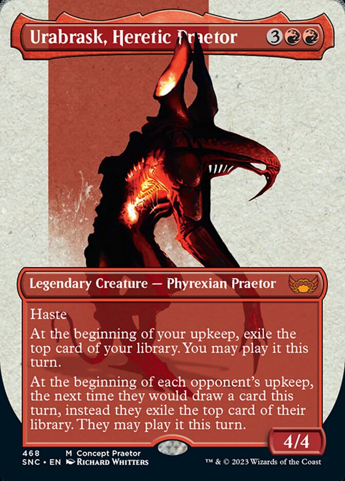 Urabrask, Heretic Praetor (Borderless Concept Praetors) [Phyrexia: All Will Be One] | A1Comics