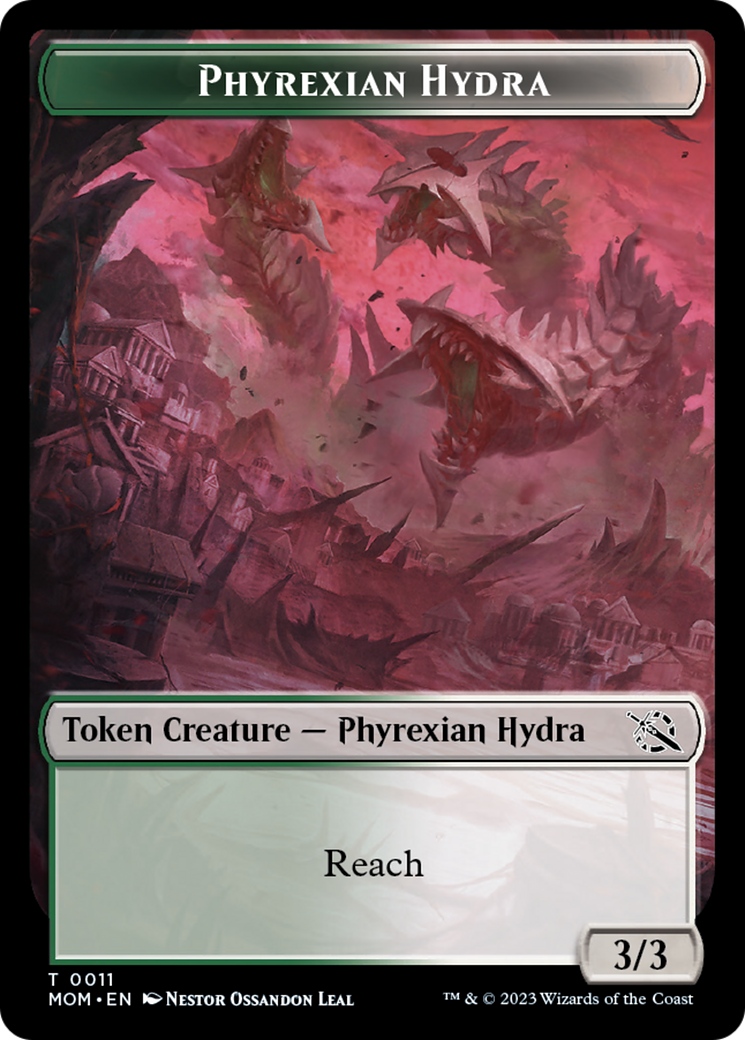 Monk // Phyrexian Hydra (11) Double-Sided Token [March of the Machine Tokens] | A1Comics