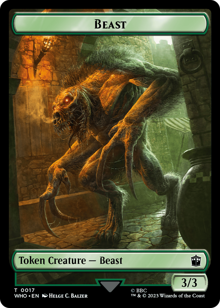 Soldier // Beast Double-Sided Token [Doctor Who Tokens] | A1Comics