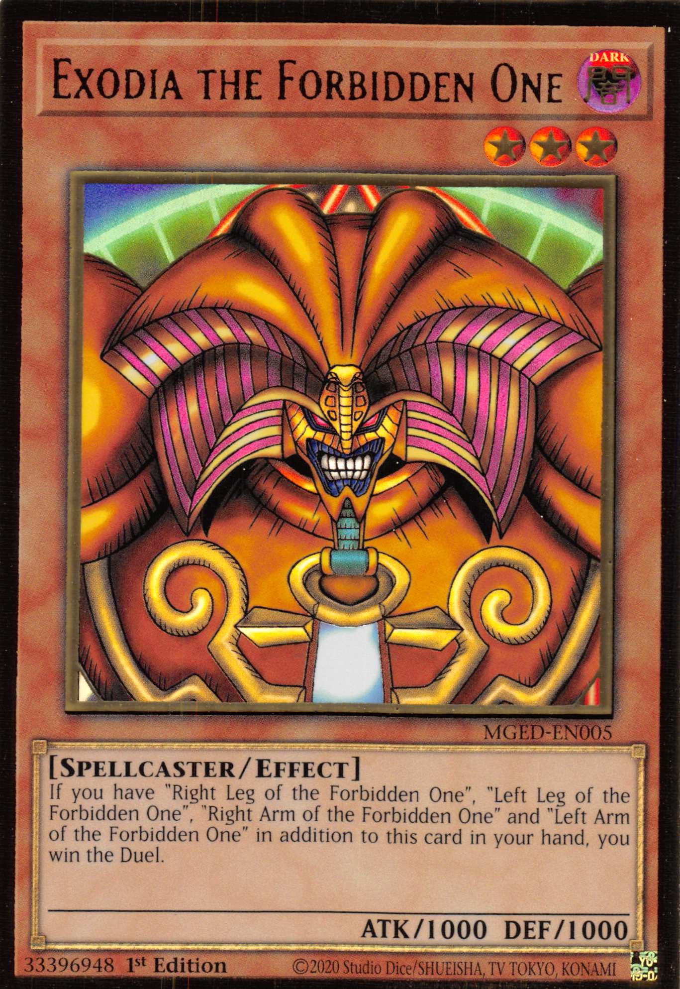 Exodia the Forbidden One [MGED-EN005] Gold Rare | A1Comics