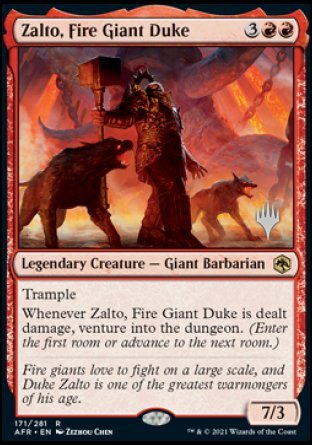 Zalto, Fire Giant Duke (Promo Pack) [Dungeons & Dragons: Adventures in the Forgotten Realms Promos] | A1Comics