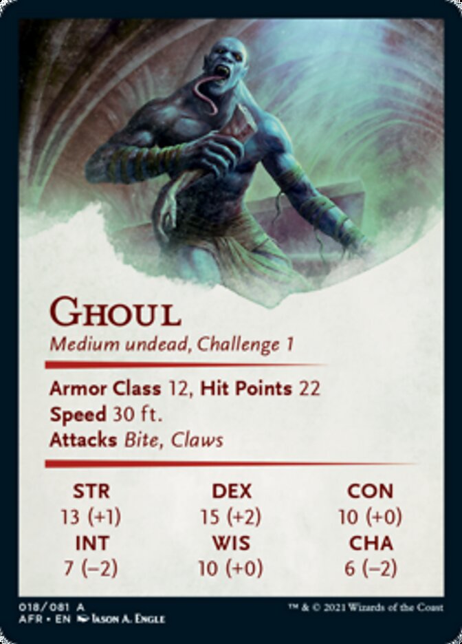 Ghoul Art Card (Gold-Stamped Signature) [Dungeons & Dragons: Adventures in the Forgotten Realms Art Series] | A1Comics