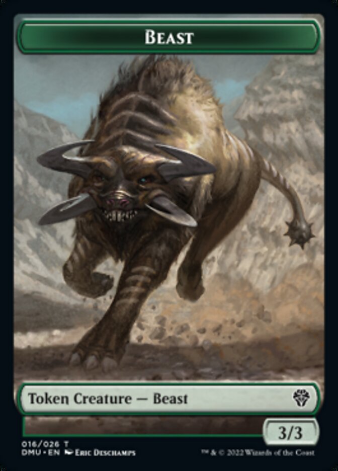 Soldier // Beast Double-Sided Token [Dominaria United Tokens] | A1Comics