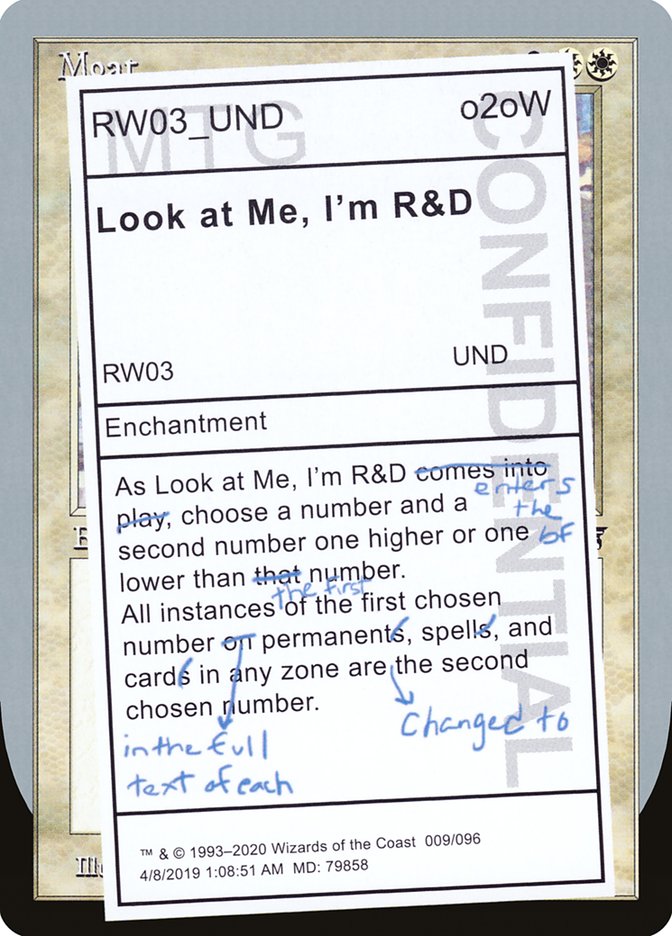 Look at Me, I'm R&D [Unsanctioned] | A1Comics