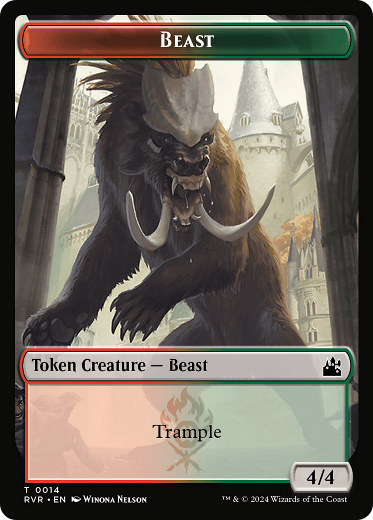 Saproling // Beast Double-Sided Token [Ravnica Remastered Tokens] | A1Comics