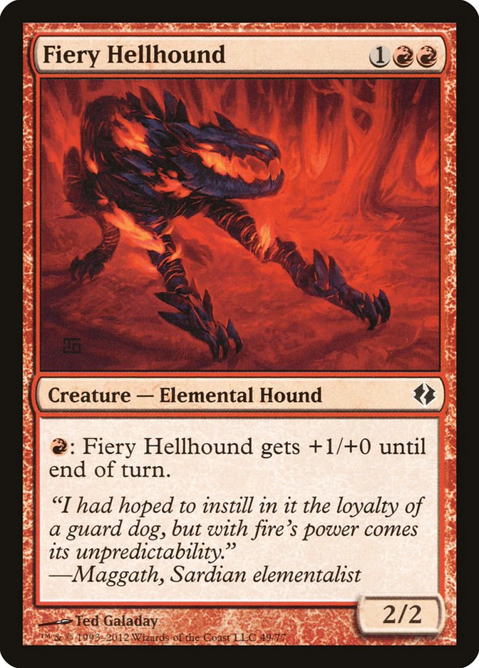 Fiery Hellhound [Duel Decks: Venser vs. Koth] | A1Comics