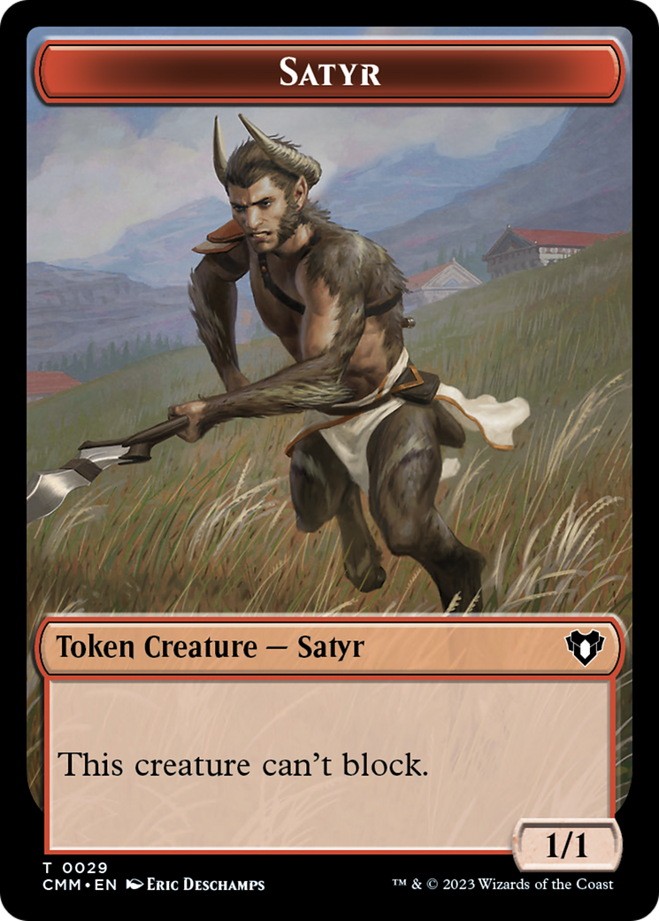 Satyr Token [Commander Masters Tokens] | A1Comics