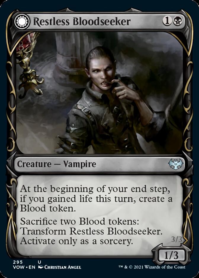 Restless Bloodseeker // Bloodsoaked Reveler (Showcase Fang Frame) [Innistrad: Crimson Vow] | A1Comics