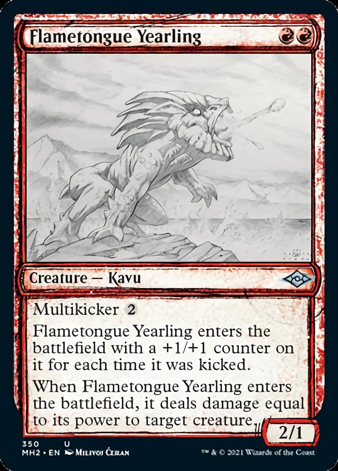 Flametongue Yearling (Sketch) [Modern Horizons 2] | A1Comics