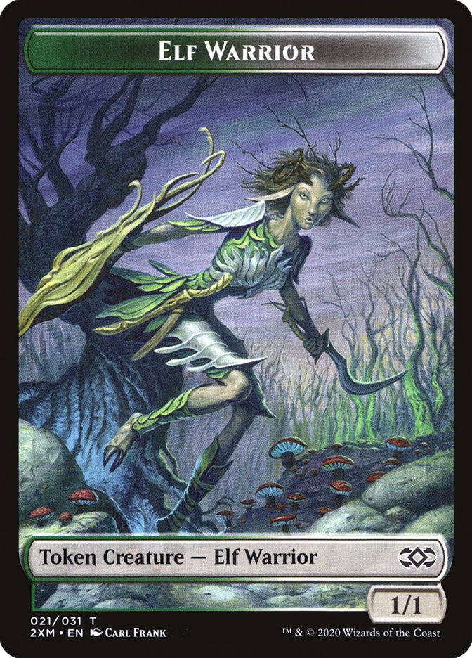 Myr (007) // Elf Warrior Double-Sided Token [Double Masters Tokens] | A1Comics