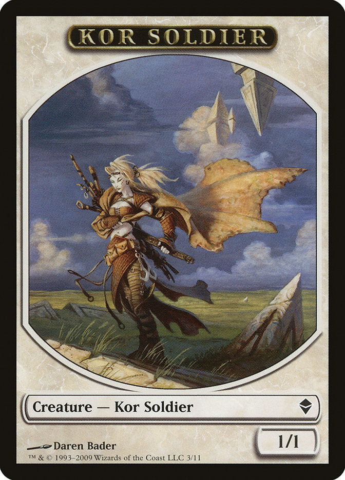 Kor Soldier Token [Zendikar Tokens] | A1Comics