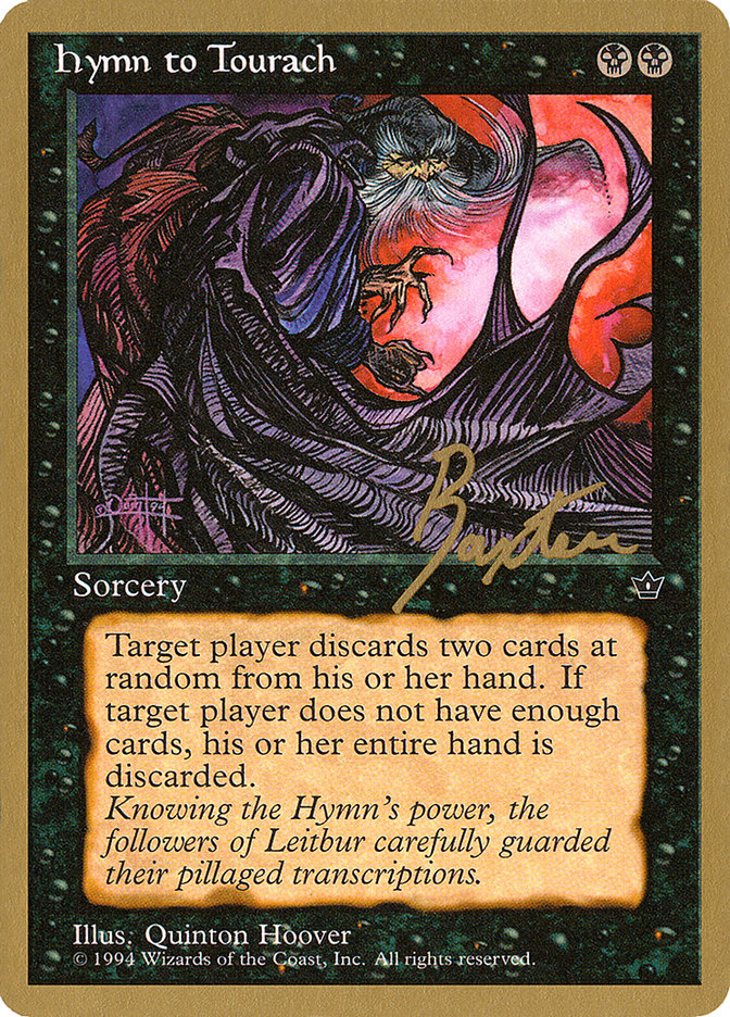 Hymn to Tourach (Cloak) (George Baxter) [Pro Tour Collector Set] | A1Comics