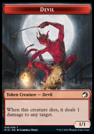 Spirit // Devil Double-Sided Token [Innistrad: Midnight Hunt Tokens] | A1Comics