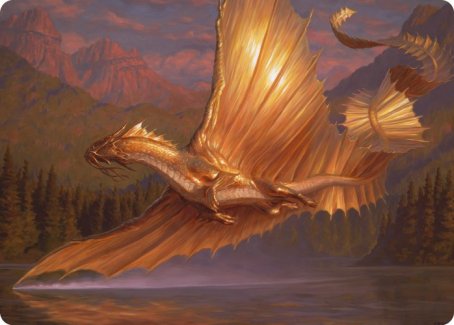 Adult Gold Dragon Art Card [Dungeons & Dragons: Adventures in the Forgotten Realms Art Series] | A1Comics