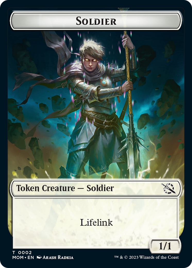 Soldier // Teferi Akosa of Zhalfir Emblem Double-Sided Token [March of the Machine Tokens] | A1Comics