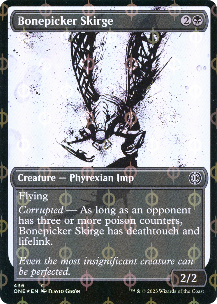 Bonepicker Skirge (Showcase Ichor Step-and-Compleat Foil) [Phyrexia: All Will Be One] | A1Comics