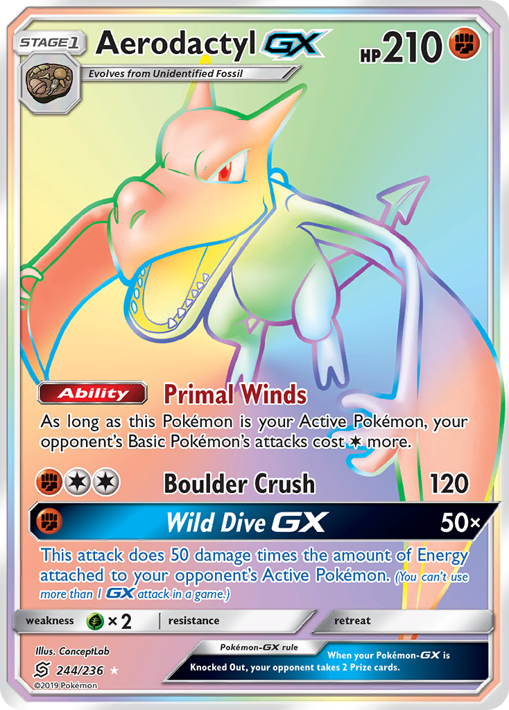 Aerodactyl GX (244/236) [Sun & Moon: Unified Minds] | A1Comics