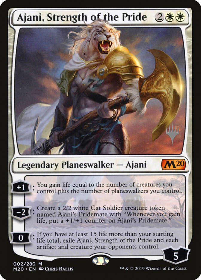 Ajani, Strength of the Pride (Promo Pack) [Core Set 2020 Promos] | A1Comics