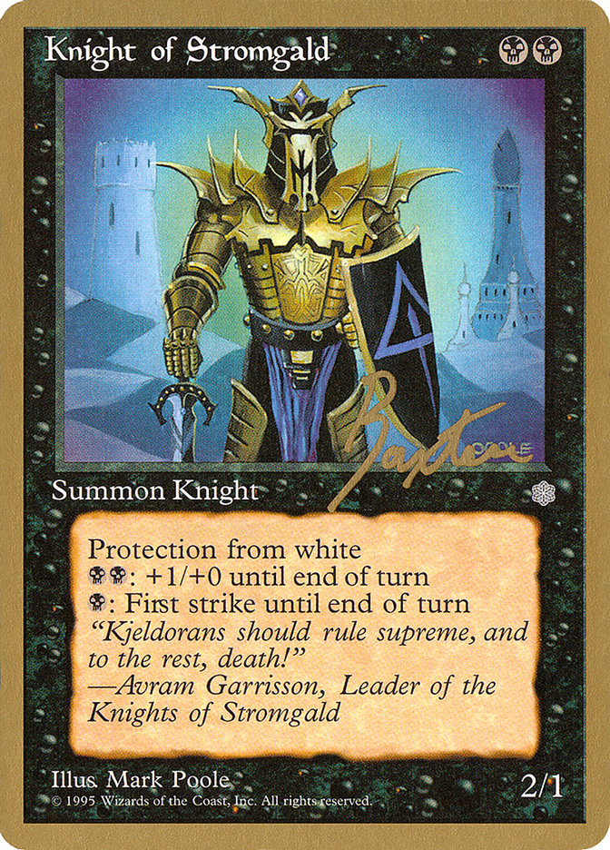 Knight of Stromgald (George Baxter) [Pro Tour Collector Set] | A1Comics