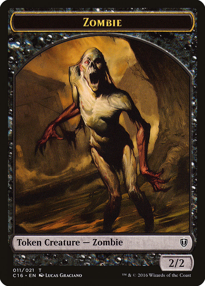 Zombie // Worm Double-Sided Token [Commander 2016 Tokens] | A1Comics