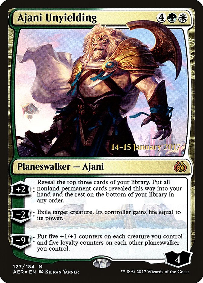 Ajani Unyielding [Aether Revolt Prerelease Promos] | A1Comics