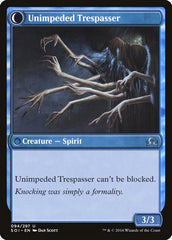 Uninvited Geist // Unimpeded Trespasser [Shadows over Innistrad] | A1Comics