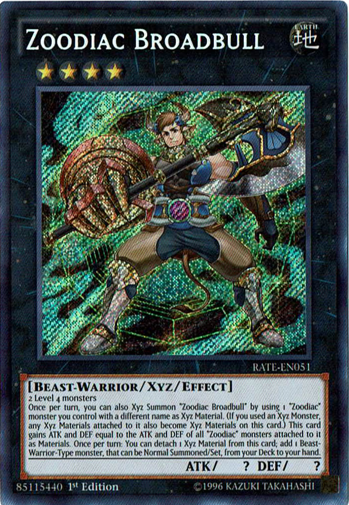 Zoodiac Broadbull [RATE-EN051] Secret Rare | A1Comics