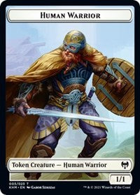 Human Warrior // Zombie Berserker Double-Sided Token [Kaldheim Tokens] | A1Comics