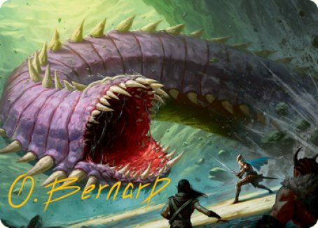 Purple Worm Art Card (Gold-Stamped Signature) [Dungeons & Dragons: Adventures in the Forgotten Realms Art Series] | A1Comics