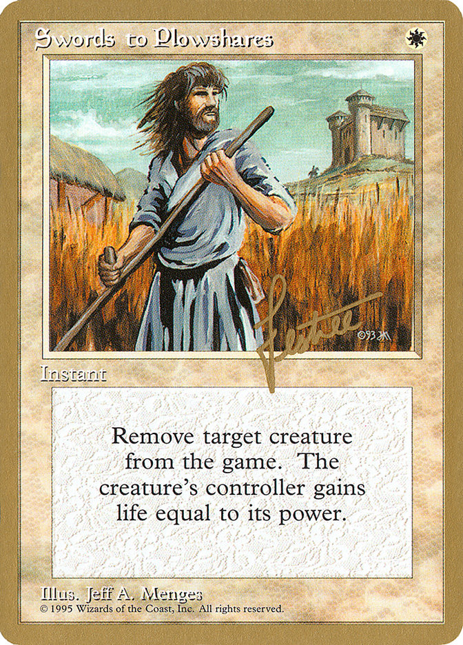 Swords to Plowshares (Bertrand Lestree) [Pro Tour Collector Set] | A1Comics