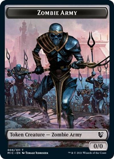 Zombie (005) // Zombie Army Double-Sided Token [Innistrad: Midnight Hunt Commander Tokens] | A1Comics