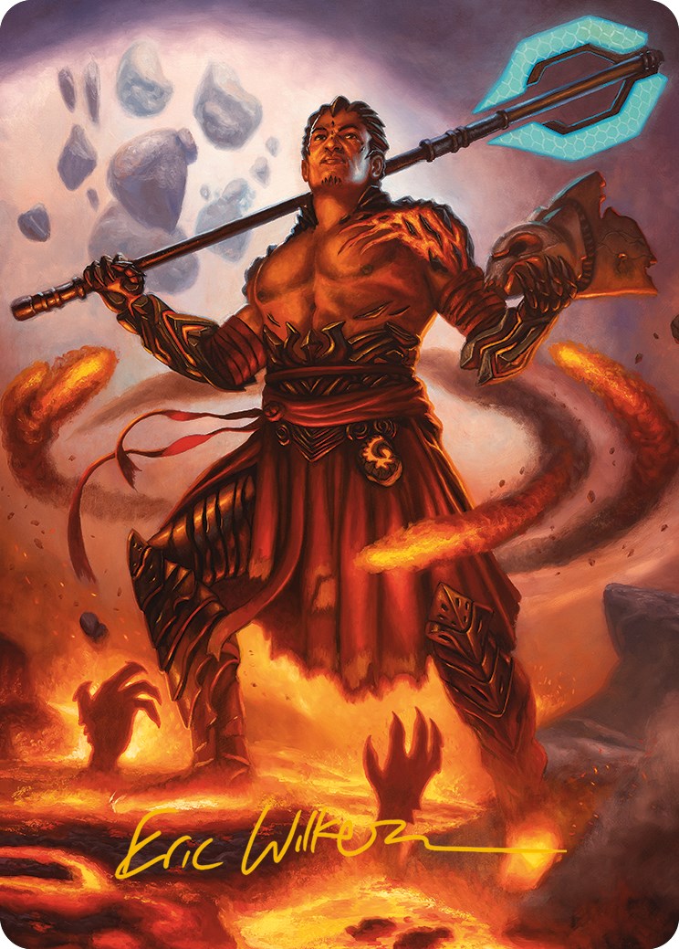 Koth, Fire of Resistance Art Card (Gold-Stamped Signature) [Phyrexia: All Will Be One Art Series] | A1Comics