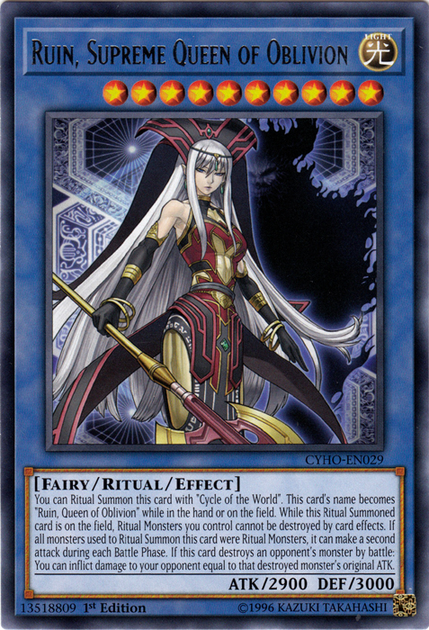 Ruin, Supreme Queen of Oblivion [CYHO-EN029] Rare | A1Comics