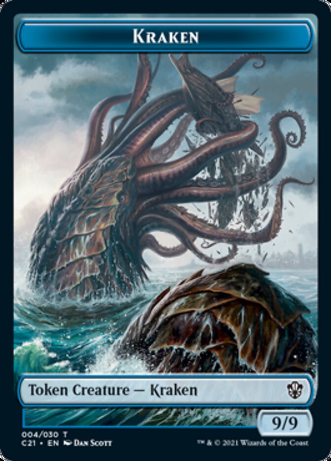 Wurm // Kraken Double-Sided Token [Commander 2021 Tokens] | A1Comics