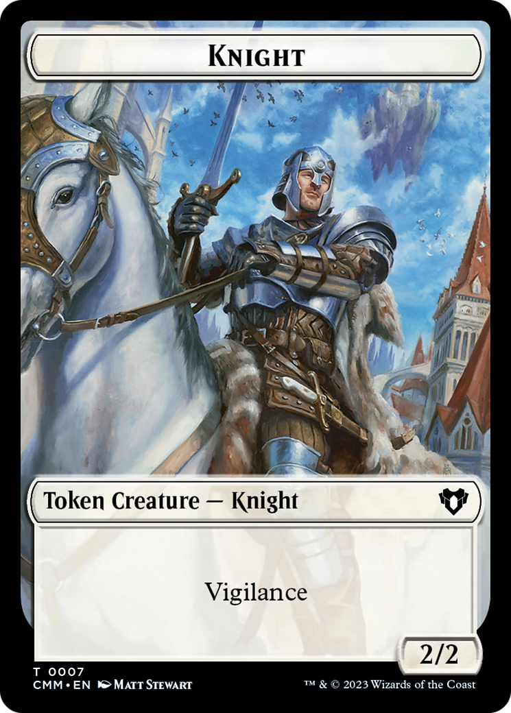 Human Soldier // Knight Double-Sided Token [Commander Masters Tokens] | A1Comics