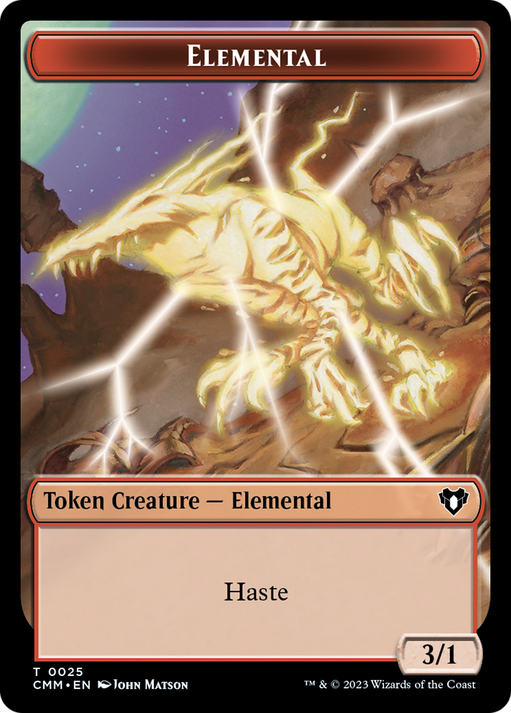 Elemental Token (25) [Commander Masters Tokens] | A1Comics