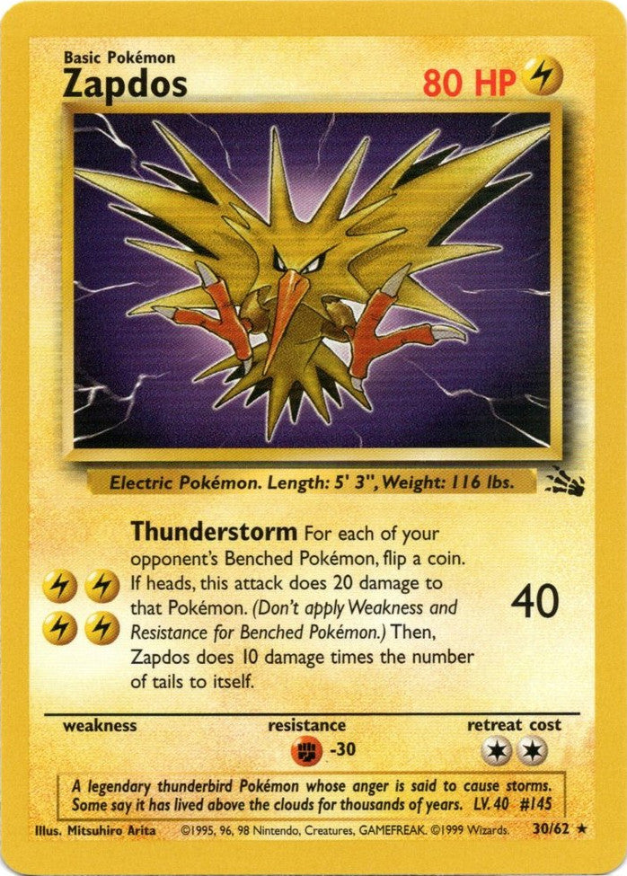 Zapdos (30/62) [Fossil Unlimited] | A1Comics