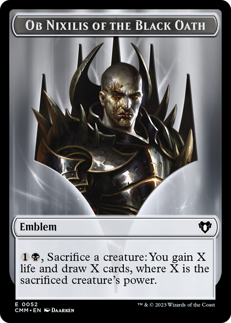 Ob Nixilis of the Black Oath Emblem [Commander Masters Tokens] | A1Comics