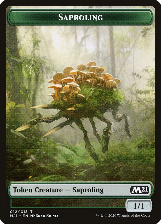 Dog // Saproling Double-Sided Token [Core Set 2021 Tokens] | A1Comics