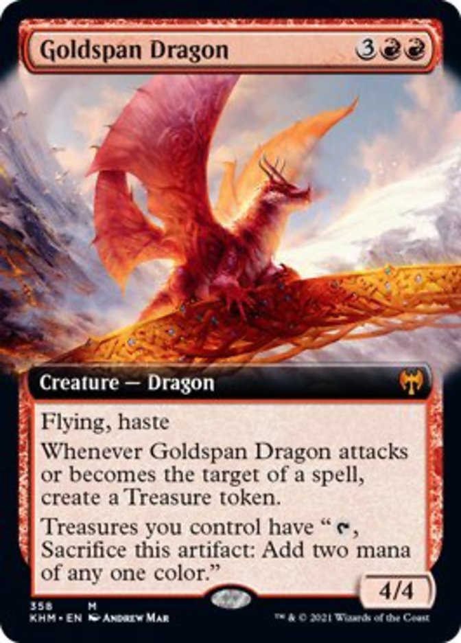 Goldspan Dragon (Extended Art) [Kaldheim] | A1Comics