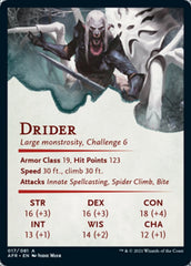 Drider Art Card [Dungeons & Dragons: Adventures in the Forgotten Realms Art Series] | A1Comics