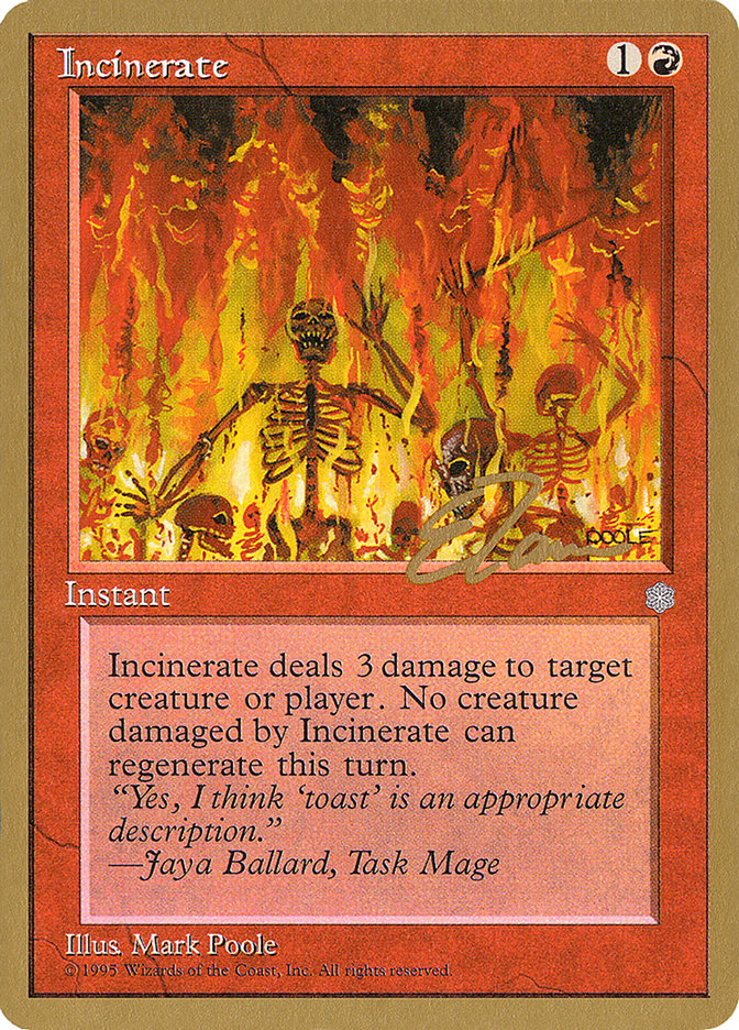 Incinerate (Eric Tam) [Pro Tour Collector Set] | A1Comics